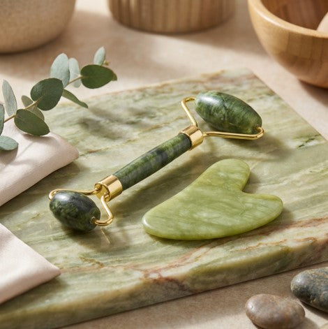 Jade Roller & Gua Sha Facial Massage Set