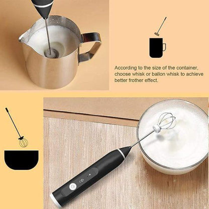 USB Rechargeable Handheld Milk Frother