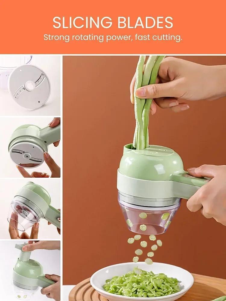 Rechargeable 4-in-1 Electric Vegetable Cutter & Chopper