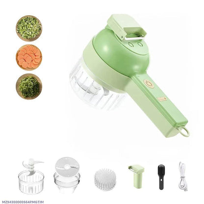 Rechargeable 4-in-1 Electric Vegetable Cutter & Chopper